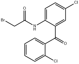 2-溴-N-[4-氯-2-(2-氯苯甲酰)苯基]乙酰胺 结构式