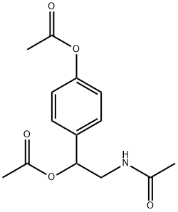 N-[2-(アセチルオキシ)-2-[4-(アセチルオキシ)フェニル]エチル]アセトアミド 化学構造式