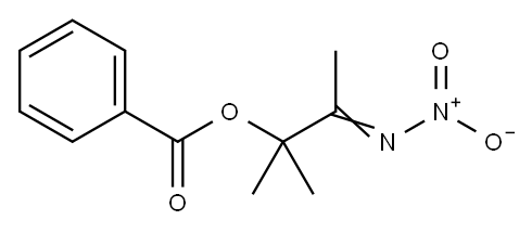 2-Methyl-3-(nitroimino)-2-butanol benzoate Struktur
