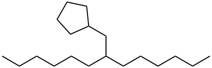 (2-ヘキシルオクチル)シクロペンタン 化学構造式