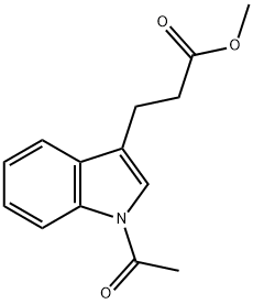 1-アセチル-1H-インドール-3-プロパン酸メチル 化学構造式