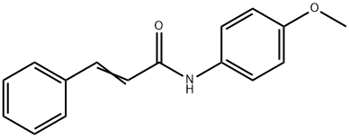 N-(4-メトキシフェニル)-3-フェニルプロペンアミド 化学構造式