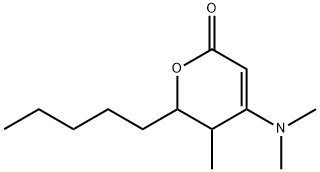 4-(ジメチルアミノ)-5,6-ジヒドロ-5-メチル-6-ペンチル-2H-ピラン-2-オン 化学構造式