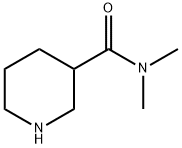N,N-ジメチルピペリジン-3-カルボキサミド 化学構造式