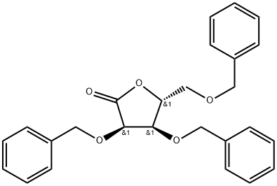 2,3,5-三苄氧基-D-核糖酸-1,4-内酯 结构式