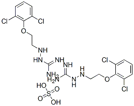 bis[3-[2-(2,6-dichlorophenoxy)ethyl]carbazamidine] sulphate Struktur