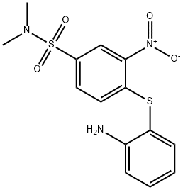 4-((2-AMINOPHENYL)THIO)-N,N-DIMETHYL-3-NITROBENZENESULFONAMIDE 结构式