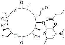 [(2R,3S,4R,6S)-4-dimethylamino-2-[[(1S,2E,5R,7R,8R,9S,10R,14S,15R,16R) -14-ethyl-10-hydroxy-1,5,9,15-tetramethyl-4,12-dioxo-7-(2-oxoethyl)-13 ,17-dioxabicyclo[14.1.0]heptadec-2-en-8-yl]oxy]-6-methyl-oxan-3-yl] bu tanoate Structure