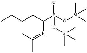 [1-(イソプロピリデンアミノ)ペンチル]ホスホン酸ビス(トリメチルシリル) 化学構造式