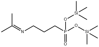 [3-(イソプロピリデンアミノ)プロピル]ホスホン酸ビス(トリメチルシリル) 化学構造式