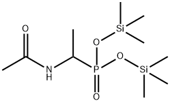 [1-(アセチルアミノ)エチル]ホスホン酸ビス(トリメチルシリル) 化学構造式
