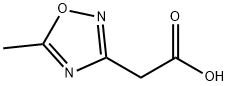 (5-メチル-1,2,4-オキサジアゾール-3-イル)酢酸 化学構造式