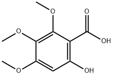 6-ヒドロキシ-2,3,4-トリメトキシ安息香酸 化学構造式