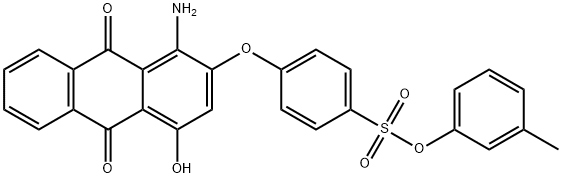m-tolyl p-[(1-amino-9,10-dihydro-4-hydroxy-9,10-dioxo-2-anthryl)oxy]benzenesulphonate  Struktur