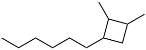 1-Hexyl-2,3-dimethylcyclobutane Struktur