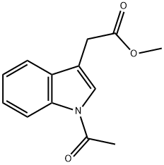 2-(1-アセチル-1H-インドール-3-イル)酢酸メチル 化学構造式