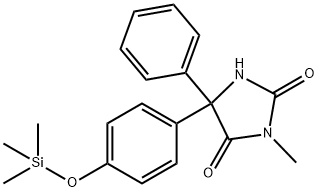 3-Methyl-5-phenyl-5-[4-[(trimethylsilyl)oxy]phenyl]-2,4-imidazolidinedione 结构式