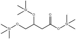 3,4-ビス(トリメチルシリルオキシ)酪酸トリメチルシリル 化学構造式