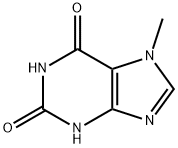 7-甲基黄嘌呤 结构式