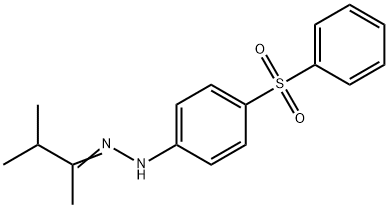 3-methylbutan-2-one [4-(phenylsulphonyl)phenyl]hydrazone  Structure