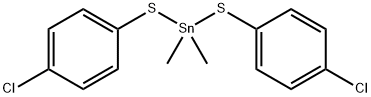 ビス[(4-クロロフェニル)チオ]ジメチルスタンナン 化学構造式
