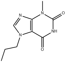 3-メチル-7-プロピルキサンチン 化学構造式