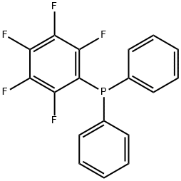 (ペンタフルオロフェニル)ジフェニルホスフィン 化学構造式