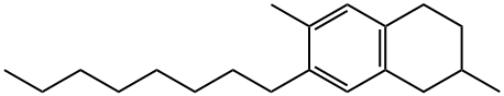 1,2,3,4-Tetrahydro-2,6-dimethyl-7-octylnaphthalene Struktur