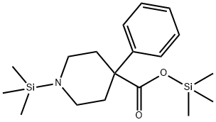 4-フェニル-1-トリメチルシリル-4-ピペリジンカルボン酸トリメチルシリル 化学構造式