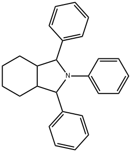 オクタヒドロ-1,2,3-トリフェニル-1H-イソインドール 化学構造式