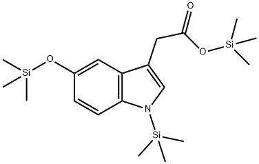 1-(トリメチルシリル)-5-[(トリメチルシリル)オキシ]-1H-インドール-3-酢酸トリメチルシリル 化学構造式