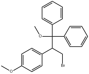 1-[2-ブロモ-1-(メトキシジフェニルメチル)エチル]-4-メトキシベンゼン 化学構造式
