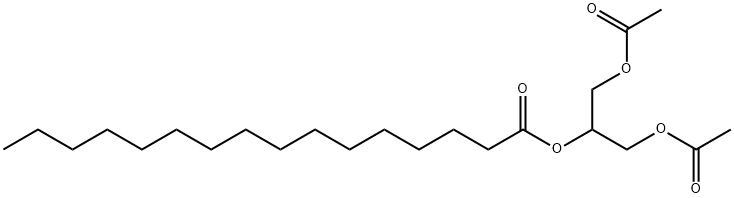 ヘキサデカン酸2-(アセチルオキシ)-1-[(アセチルオキシ)メチル]エチル 化学構造式