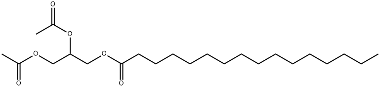 ヘキサデカン酸2,3-ビス(アセチルオキシ)プロピル 化学構造式