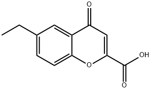 6-エチルクロモン-2-カルボン酸 化学構造式