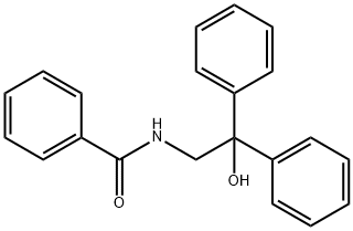 N-(2-ヒドロキシ-2,2-ジフェニルエチル)ベンゼンカルボキサミド 化学構造式