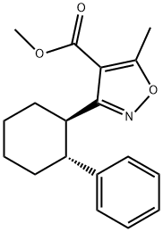 4-Isoxazolecarboxylicacid,5-methyl-3-(2-phenylcyclohexyl)-,methylester,trans-(9CI) Struktur