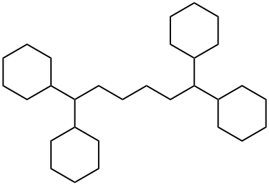1,1,6,6-テトラシクロヘキシルヘキサン 化学構造式