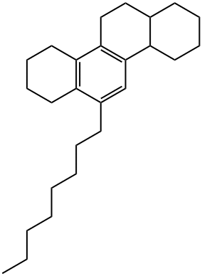 1,2,3,4,4a,7,8,9,10,11,12,12a-ドデカヒドロ-6-オクチルクリセン 化学構造式