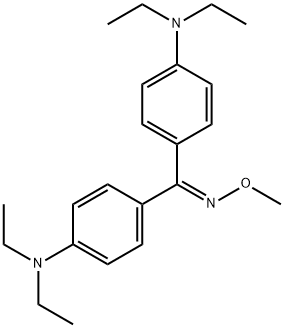 ビス[4-(ジエチルアミノ)フェニル]メタノンO-メチルオキシム 化学構造式