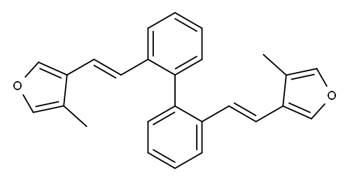 3,3'-[(1,1'-Biphenyl-2,2'-diyl)di(ethene-1,2-diyl)]bis(4-methylfuran) Structure