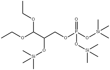Phosphoric acid 3,3-diethoxy-2-(trimethylsilyloxy)propylbis(trimethylsilyl) ester Struktur