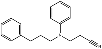 3-[phenyl(3-phenylpropyl)amino]propiononitrile Structure