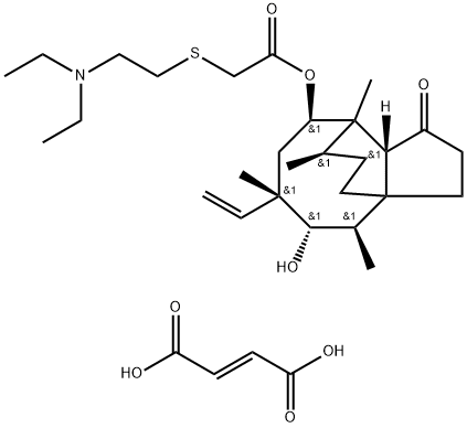 延胡索酸泰妙菌素, 55297-96-6, 结构式