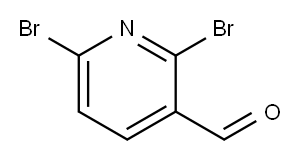 2,6-ジブロモ-3-ピリジンカルボアルデヒド 化学構造式
