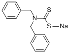 ジベンジルジチオカルバミン酸ナトリウム水和物 化学構造式