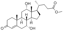 7α,12α-ジヒドロキシ-3-オキソコラ-4-エン-24-酸メチル 化学構造式