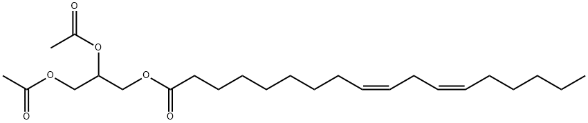 9,12-Octadecadienoic acid (Z,Z)-, 2,3-bis(acetyloxy)propyl ester Struktur