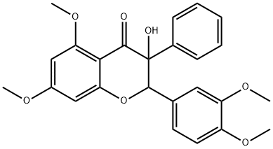 2-(3,4-Dimethoxyphenyl)-2,3-dihydro-3-hydroxy-5,7-dimethoxy-3-phenyl-4H-1-benzopyran-4-one Structure