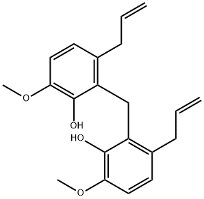 2,2'-メチレンビス[6-メトキシ-3-(2-プロペニル)フェノール] 化学構造式